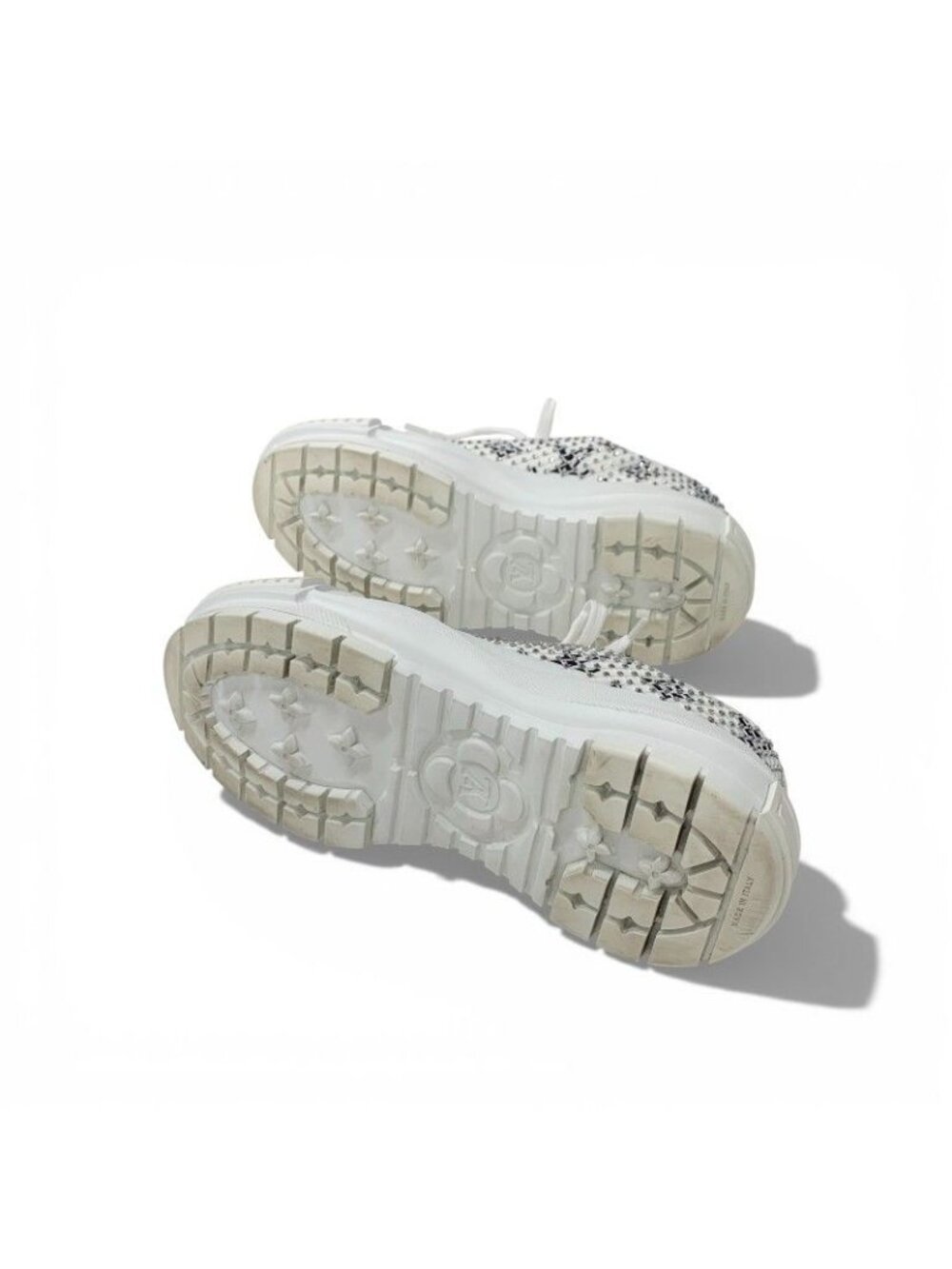 ★SOLD★ Louis Vuitton Squad Line Monogram Sneakers Shoes Leather Mesh White Black - Picture 6 of 10